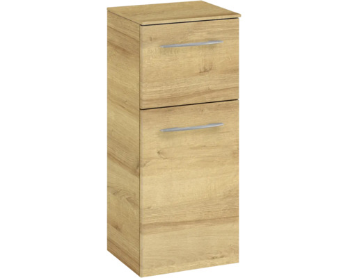 Meuble sous-lavabo avec deux tiroirs décor bois