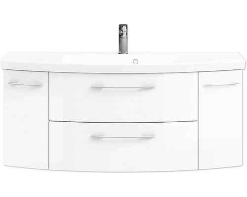 Waschtischunterschrank mit Waschbecken und Armatur