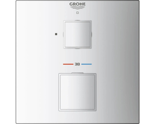 Robinetterie Grohe avec deux éléments de commande carrés