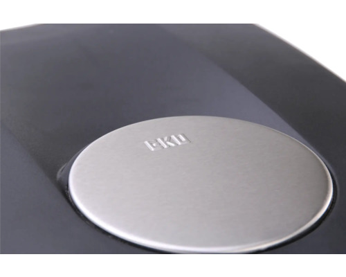 Vue détaillée d''un couvercle de poubelle avec le logo EKO