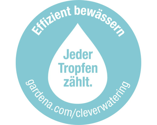 Gardena Wassersparhinweis: Jeder Tropfen zählt