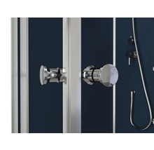 Douche complète Aurlane Blue River Square 2,0 90x90x219 cm gris argent