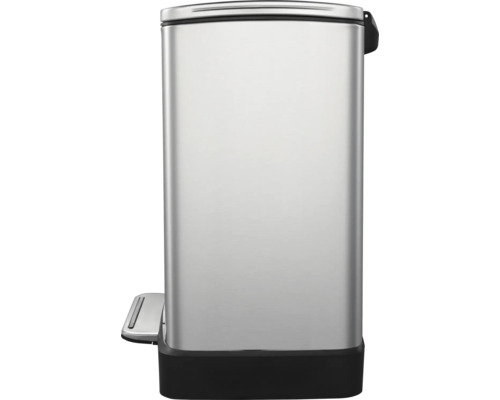 Poubelle rectangulaire à pédale en acier inoxydable