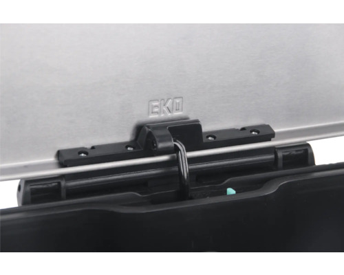 Vue détaillée d''une poubelle EKO avec le logo EKO correspondant.