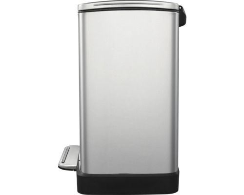 Poubelle rectangulaire à pédale en acier inoxydable