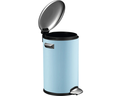 Poubelle à pédale avec couvercle ouvert