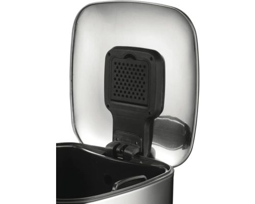 Vue détaillée d''une poubelle avec couvercle ouvert