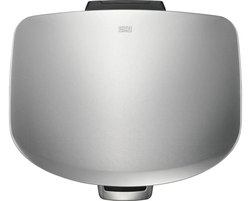 EKO Logo auf einem Abfalleimer aus Edelstahl