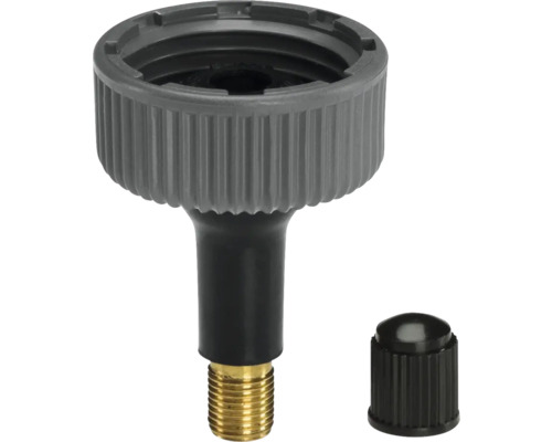 Adapterstück mit Gewindeanschluss und Verschlusskappe