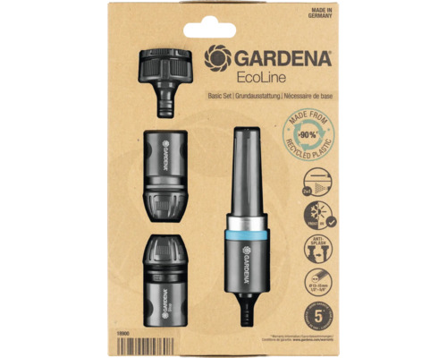 Gardena EcoLine Basis Set für Gartenschläuche in Verpackung
