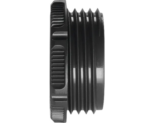 Schwarzer Gewindenippel aus Metall