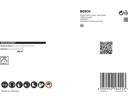 Informationen zu Bosch Elektrowerkzeugen, Schutzmaßnahmen und Produktdetails