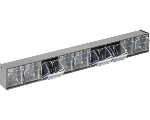 Aufbewahrungssystem mit transparenten Schubladen