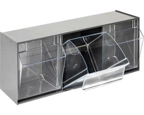 Sichtlagerkastenregal mit transparenten Schubladen zur Aufbewahrung