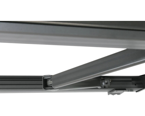 Detailansicht eines Gelenkarm einer Markise