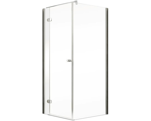 Cabine de douche d''angle avec porte en verre
