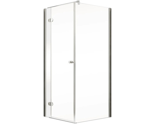 Cabine de douche d''angle avec porte en verre