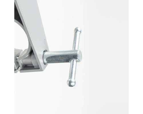 Detailansicht einer Schraubzwinge mit Griff