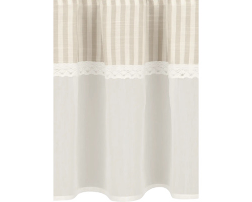 Gardine mit Streifenmuster und Spitze