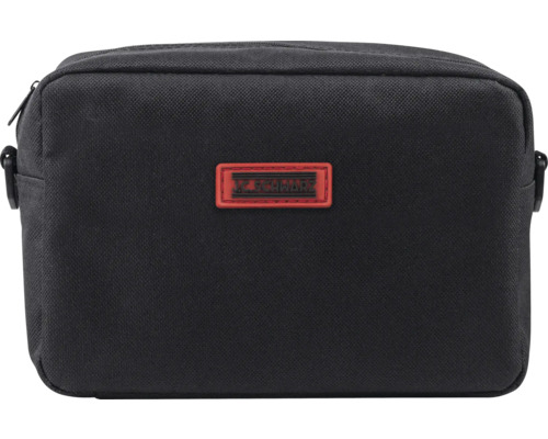 Schwarze Kosmetiktasche mit Reißverschluss und Logo