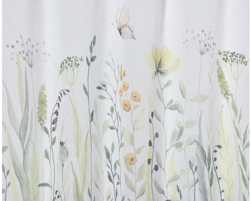 Vorhang mit Blumen- und Schmetterlingsmuster