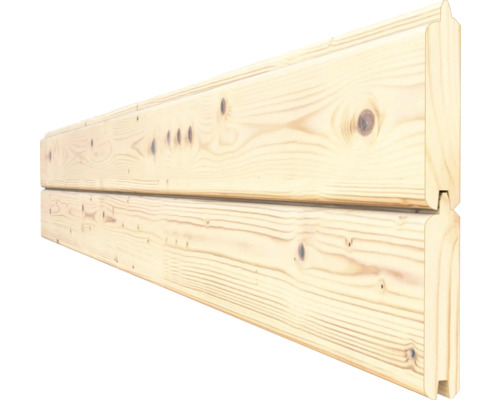 Deux planches en bois à rainure et languette