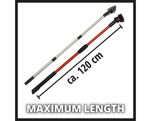 Deux tiges télescopiques d''une longueur maximale d''environ 120 cm.