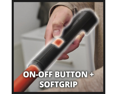 Aspirateur à main avec interrupteur marche/arrêt et poignée souple