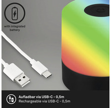 Lampe de chevet avec batterie intégrée et câble de chargement USB-C