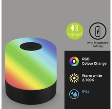 Lampe de table LED avec changement de couleur, batterie intégrée et indice de protection IP44