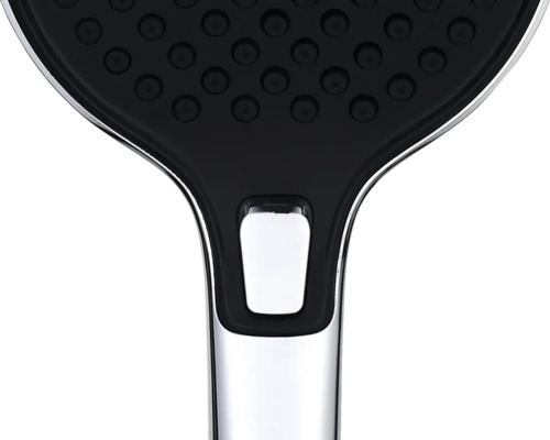 Vue détaillée d''une pomme de douche avec tête de douche et poignée