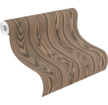 Papier peint intissé 499537 Factory V bois marron foncé
