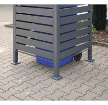 Mülltonnenbox mit horizontalen Lamellen zur Aufbewahrung einer Mülltonne