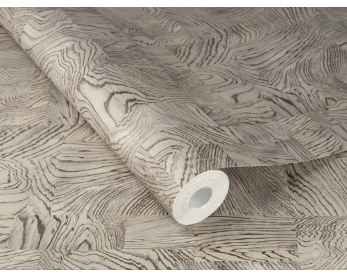 Rouleau de papier peint avec structure en bois