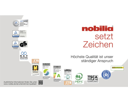 Nobilia Qualitätszeichen und Zertifizierungen