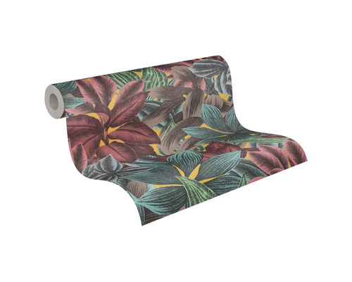 Rouleau de papier peint avec motif de feuilles