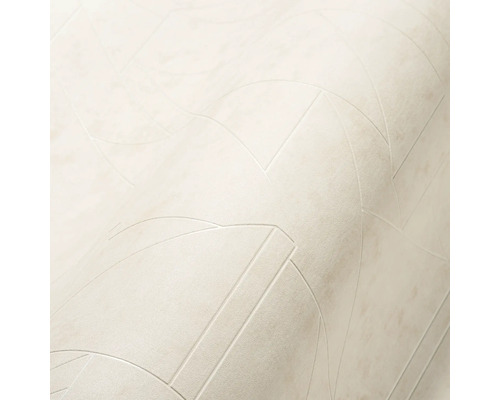 Gros plan d''un papier peint intissé beige avec des motifs géométriques