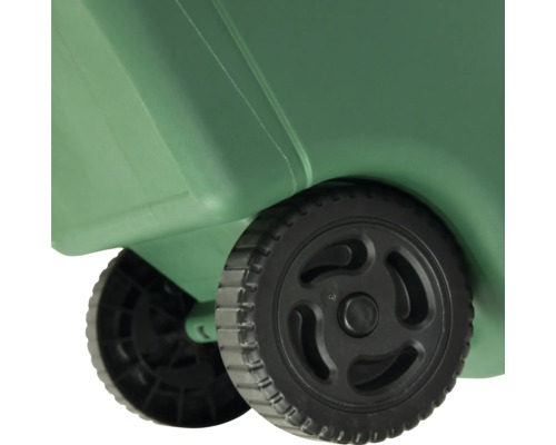 Detailansicht der Räder einer Transportbox