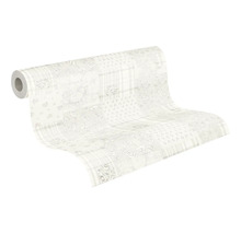 Papier peint intissé 39066-2 Maison Charme Retro Patchwork gris