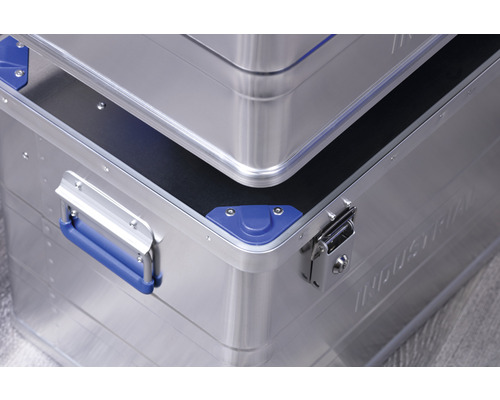 Aluminiumbox mit Tragegriff und Eckenschutz