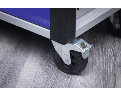 Roue pivotante avec frein pour servante d''atelier