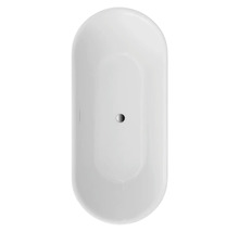Oval geformte Badewanne von oben