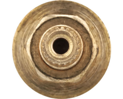 Raccord fileté en laiton avec filetage intérieur en gros plan