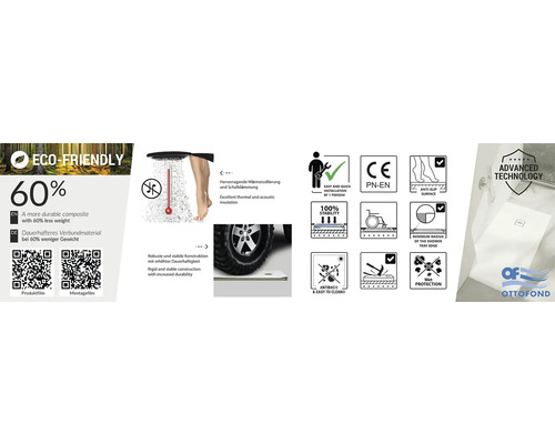 Caractéristiques du produit et labels de qualité pour receveurs de douche