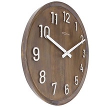 Horloge murale Precious noyer bois clair Ø 50 cm