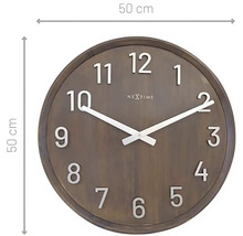 Horloge murale Precious noyer bois clair Ø 50 cm