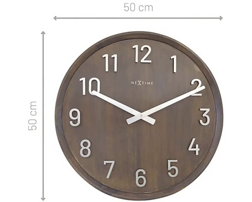 Runde Wanduhr mit einem Durchmesser von 50 Zentimetern