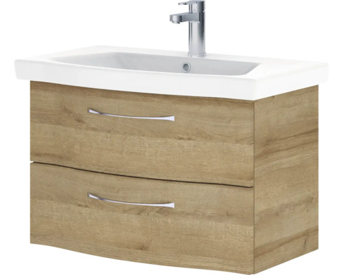 Waschtischunterschrank mit zwei Schubladen und Waschbecken