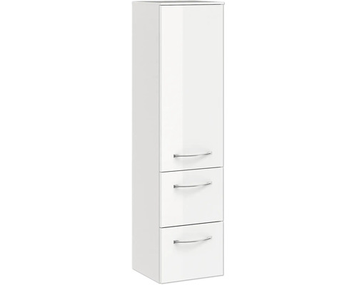 Weißer Bad-Hochschrank mit drei Schubladen