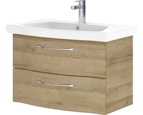 Waschtischunterschrank mit zwei Schubladen, Waschbecken und Armatur
